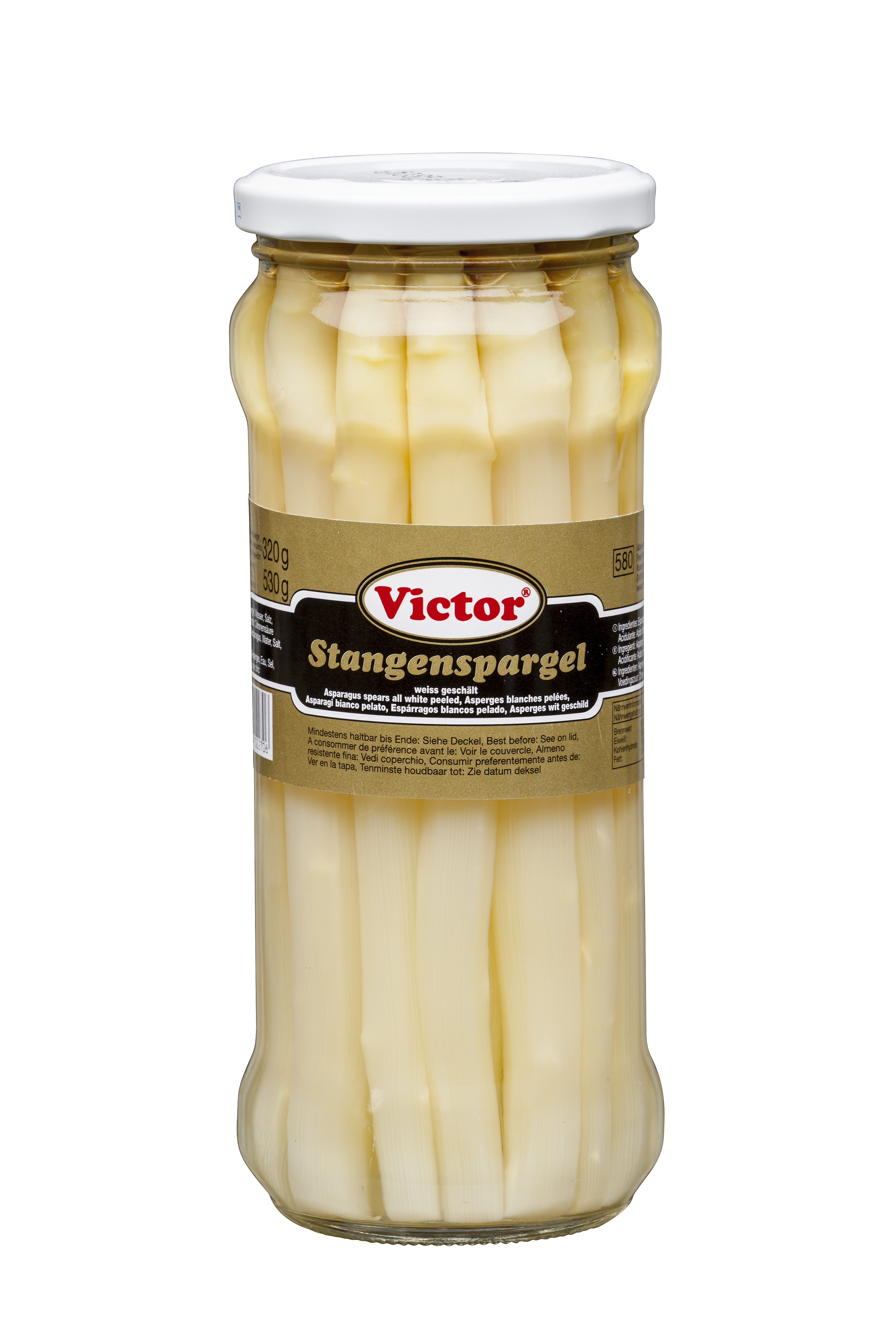Asparagus spears in jars white peeled Frank Hoffmann Konserven GmbH