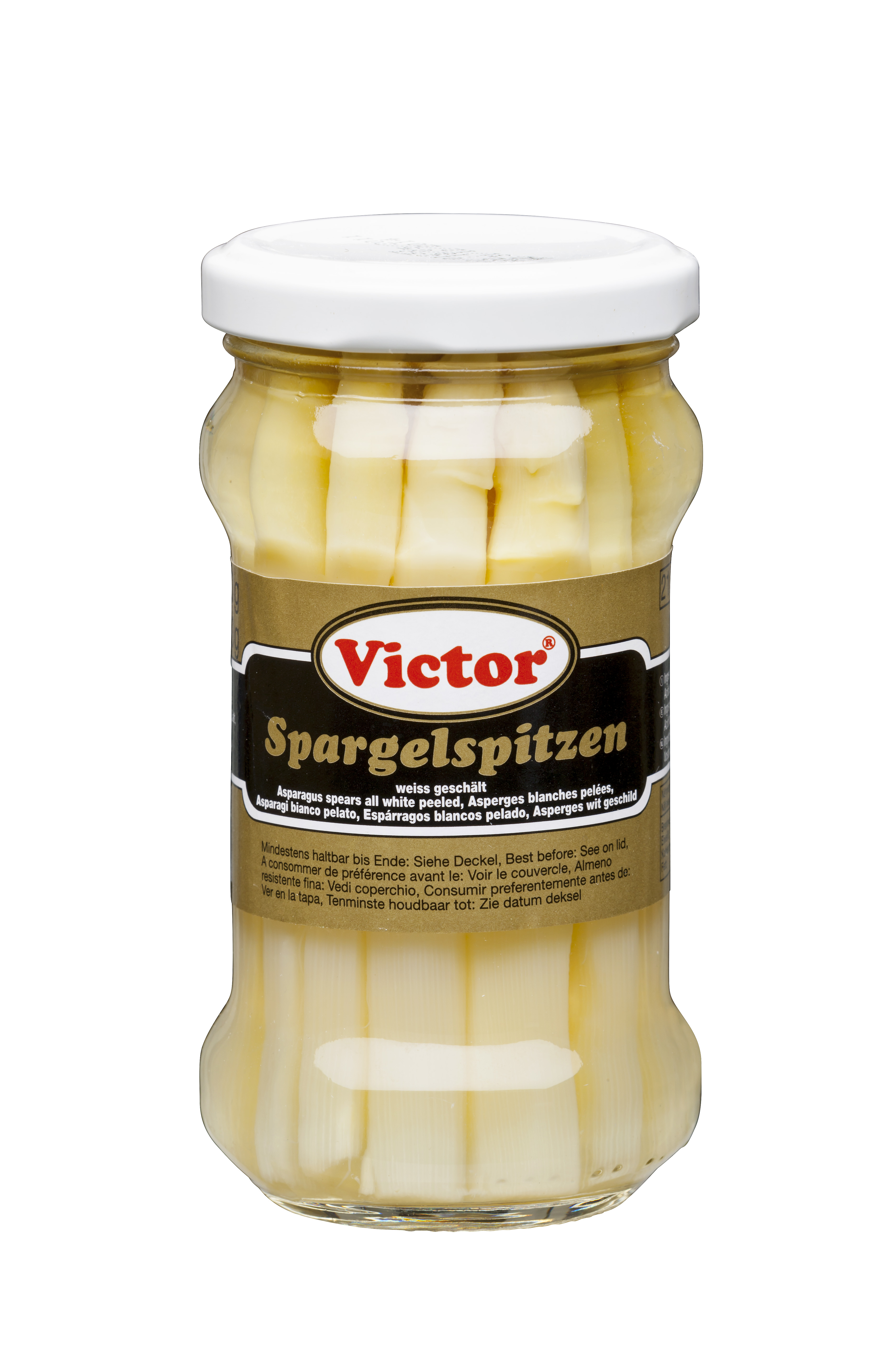 Asparagus spears in jars white peeled Frank Hoffmann Konserven GmbH