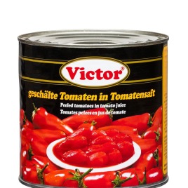 Tomatoes in cans – peeled in tomato juice