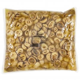 Mushrooms in PE Bags – grilled without stem 40-55mm pasteurized