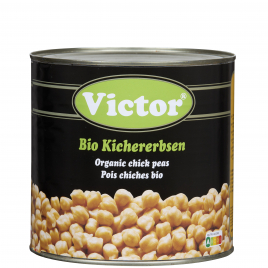 Organic chickpeas in cans
